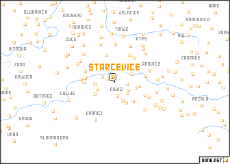 map of Starčeviće