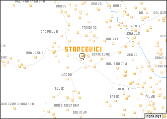 map of Starčevići