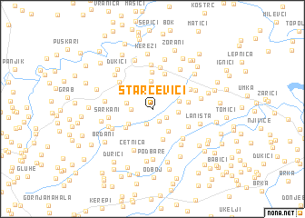 map of Starčevići