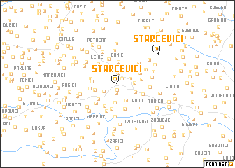 map of Starčevići