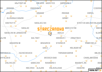 map of Starczanowo