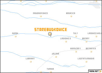 map of Stare Budkowice