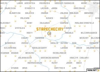 map of Stare Chęciny