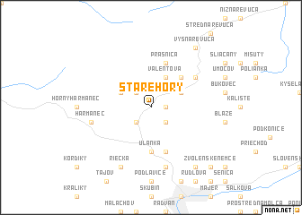 map of Staré Hory