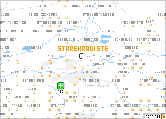 map of Staré Hradiště