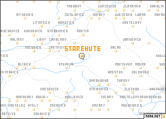 map of Staré Hutě