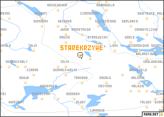 map of Stare Krzywe