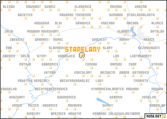 map of Staré Lány