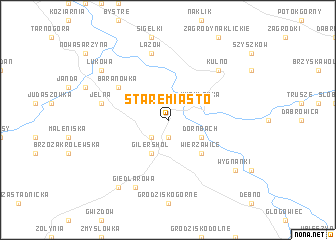 map of Stare Miasto