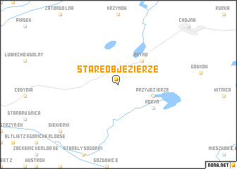 map of Stare Objezierze