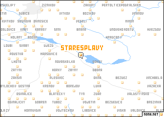 map of Staré Splavy