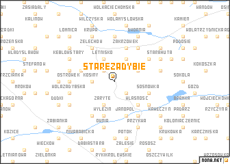 map of Stare Zadybie