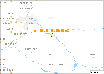 map of Stargard Gubiński