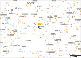 map of Štarica