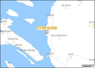 map of Starigrad