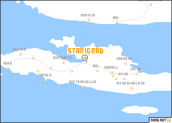 map of Starigrad