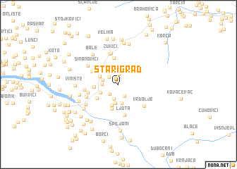 map of Stari Grad