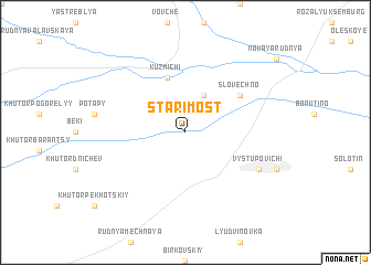 map of Stari Most