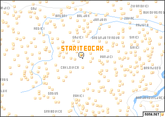 map of Stari Teočak