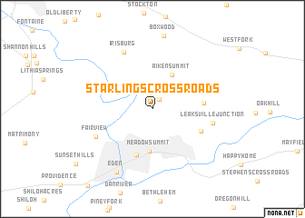 map of Starlings Crossroads