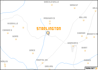 map of Starlington