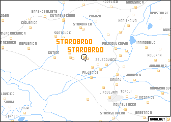 map of Staro Brdo