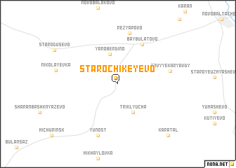 map of Starochikeyevo