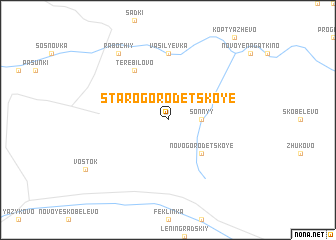 map of Starogorodetskoye