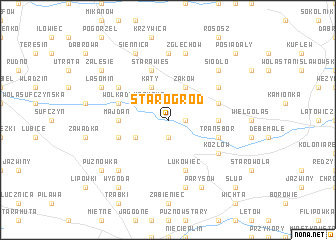 map of Starogród