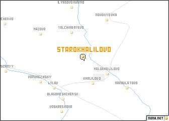 map of Starokhalilovo