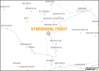 map of Starokhvalynskiy