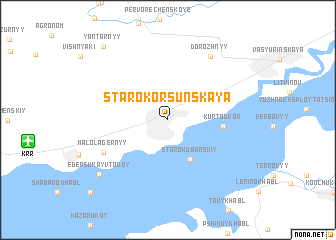 map of Starokorsunskaya