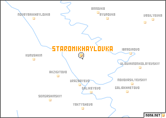 map of Staromikhaylovka