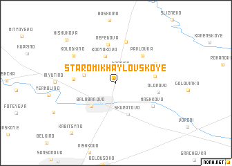 map of Staro-Mikhaylovskoye