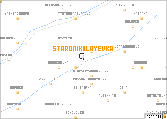 map of Staronikolayevka