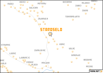 map of Staro Selo