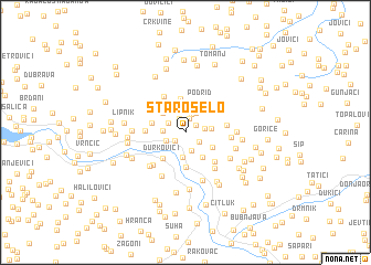 map of Staro Selo