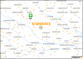 map of Starošince