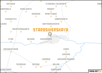 map of Starosiverskaya