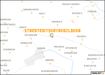 map of Starotroitskaya Kozlovka