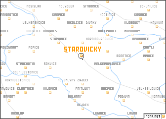 map of Starovičky