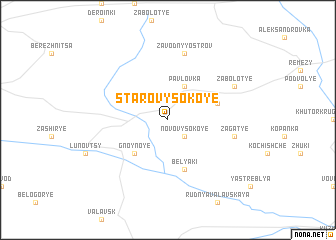 map of Staro-Vysokoye