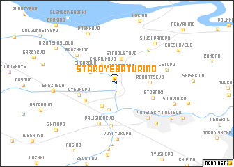 map of Staroye Baturino