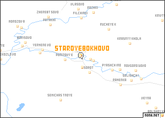 map of Staroye Bokhovo