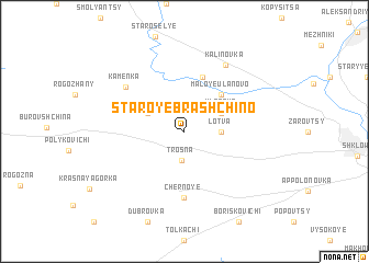 map of Staroye Brashchino