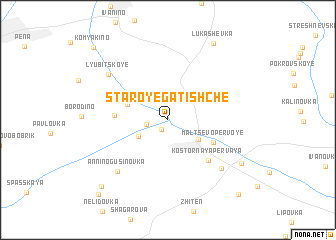 map of Staroye Gatishche