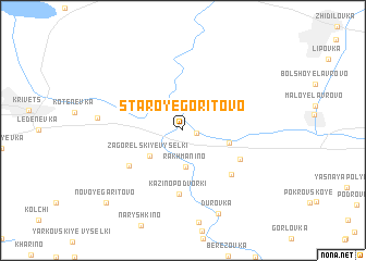 map of Staroye Goritovo