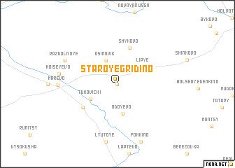 map of Staroye Gridino