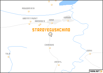 map of Staroye Gushchino