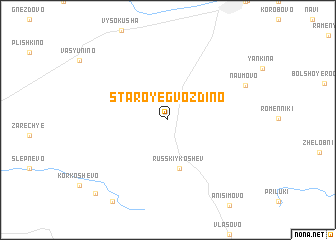 map of Staroye Gvozdino